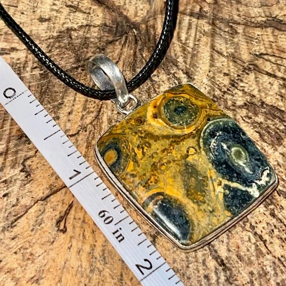 Yellow Green Bumblebee Jasper 2” - Picture 13 of 14